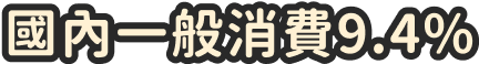 國內一般消費9.4%
